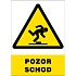 Značka Pozor schod, samolepicí fólie, 148 × 210 mm
